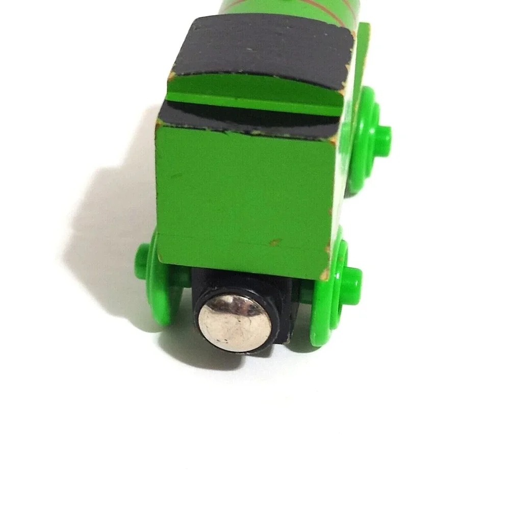 Mattel Thomas & Friends Percy #6 Green Wooden Train Engine Loose Figure 3